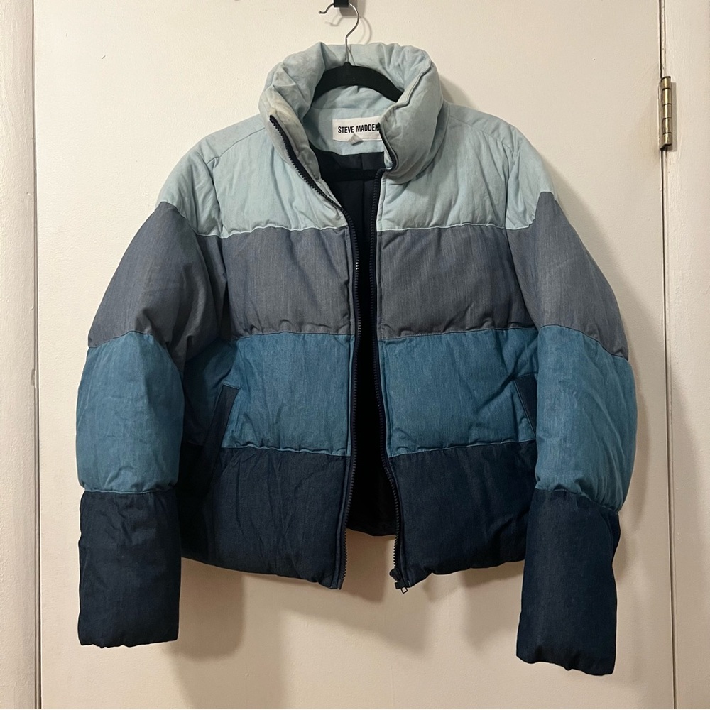COPY - Steve Madden Colorblock Puffer Jacket